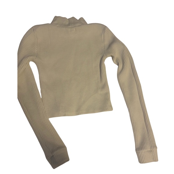 AERIE WAFFLE KNIT MOCK NECK LONG SLEEVE - Picture 2 of 3